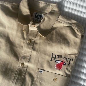 Vintage Lee Sport Miami Heat Button down Shirt